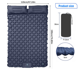 Colchoneta <span class=keywords><strong>doble</strong></span> para dormir Almohadilla inflable automática para dormir Colchoneta autoinflable para actividades al aire libre como senderismo - Product Image 3