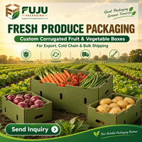 Boîtes rigides en carton ondulé écologiques de haute qualité, résistantes à l'humidité, pour l'exportation de fruits et légumes, avec logo personnalisé