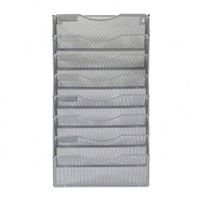 Organisateur de bureau à 8 poches, porte-documents mural A4, porte-papiers vertical, porte-revues en métal, organisateur de rangement mural