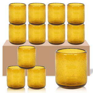 Frascos de Vidrio Grueso de Color Ámbar Soplados a Mano, Frascos de Vidrio Reciclado para Velas, para Decoración y Regalos - Product Image 3