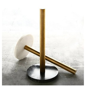 Soporte Mable, rollo de papel dorado, servilletero, soporte para pañuelos de cocina, soporte para toallas de papel con Base de mármol para Cocina - Product Image 4