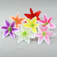 Têtes de fleurs artificielles modernes en soie faites à la main, motif lys tigre, pour décoration d'arche de mariage, couronne de Saint-Valentin et de Noël