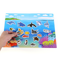 Kustom magnet kulkas hewan ABC besar dekorasi pendidikan bentuk kustom untuk hadiah kelas anak-anak