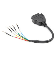 16pin Jumper Tester conector OBD OBD2 hembra K Line Can Line Cable de diagnóstico Universal K + CAN OBD2 Cable para coche camión