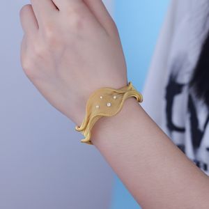 Bijoux de mode en gros, argent sterling 925, plaqué or jaune 18 carats, zircon, bracelet tendance en dentelle et maille, cadeaux chrétiens - Product Image 2