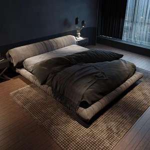 Cabecero de Tela de Lino Blanco, Diseño Minimalista, Cama Doble, Queen, King, Juego de Muebles para Dormitorio de Hotel - Product Image 6