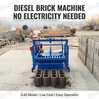 Machine à fabriquer des briques en ciment électrique de petite taille BSF-2-45, compacte et portable, pour la production de blocs de béton creux et pleins