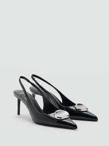 Sandalias <span class=keywords><strong>NMG</strong></span> para Mujer, Nueva Colección de Otoño, Piel Sintética, Hebilla Metálica, Punta Puntiaguda, Tacón Alto Delgado de 6 cm, Antideslizantes, Estilo Muller - Product Image 6