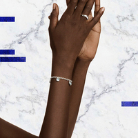 Bracelet à breloques en argent sterling 925 avec pendentif bleu, bracelet à maillons pour femme, cadeau, bijoux de fête