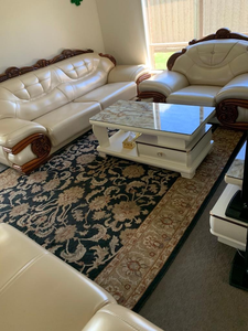 यूरोपीय शैली ऑस्ट्रेलिया हॉट सेलिंग लिविंग रूम लक्जरी ठोस लकड़ी विला चमड़े के सोफे - Product Image 5