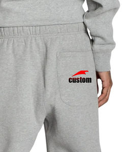 <span class=keywords><strong>Pantaloni</strong></span> da Jogging in Pile Grigio Tinta Unita per Uomo Alta Moda <span class=keywords><strong>con</strong></span> Elastico in Vita e Polsini <span class=keywords><strong>Pantaloni</strong></span> Casual in Cotone Pesante - Product Image 4