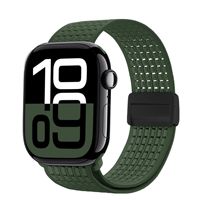 Sangle de boucle de sport en nylon extensible à la mode bandes tressées avec fermoir magnétique pour Apple Watch