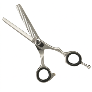 Tijeras de Entresacar Profesionales de Acero Inoxidable de 6.0 Pulgadas con 28 Dientes, Mango Largo y Agarre Ergonómico - Product Image 1