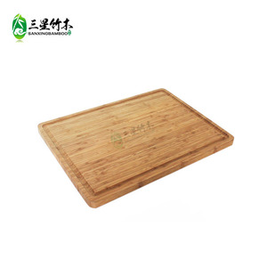 Tabla de cortar de bambú con presión lateral, tabla para cortar queso y pan con fregadero, tabla de cortar de doble cara, venta directa de fábrica - Product Image 4