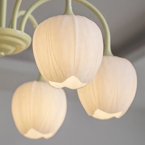 <span class=keywords><strong>Lustre</strong></span> pendentif en forme de fleur de <span class=keywords><strong>tulipe</strong></span> créative française pour chambre à coucher - Product Image 6