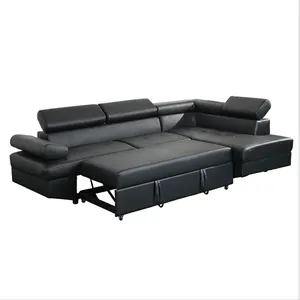 Sofá secional de couro amazon, sofá secional em couro em formato de l com salão de chaise (branco/preto/marrom)