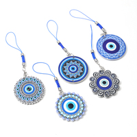 Vente en gros d'usine, pendentif en résine 3D écologique, œil grec maléfique, œil bleu, style ethnique, porte-clés, amulette, protection contre le mal