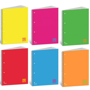 Quaderno a Spirale Fluorescente Monocolore - 60 Fogli A4 + Righe Assortite - Product Image 1