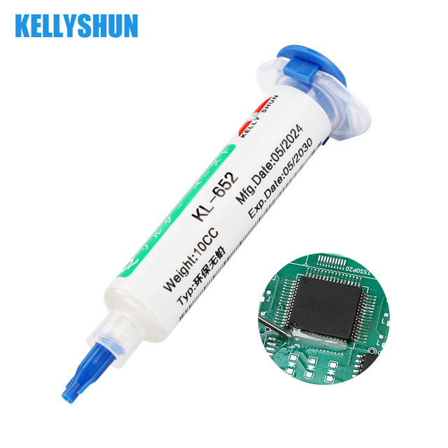 KELLYSHUN KL-652 10CC No Clean Electronics Solder Flux Paste Lead-Free Rosin Paste for BGA/SMD/Phone Welding Fluxes