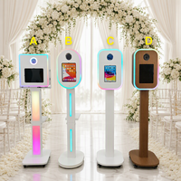 Machine Photobooth Portable Kingsun pour iPad – Idéale Mariages et Événements Festifs – Photobooth Selfie avec Étui de Transport et Anneau Lumineux LED