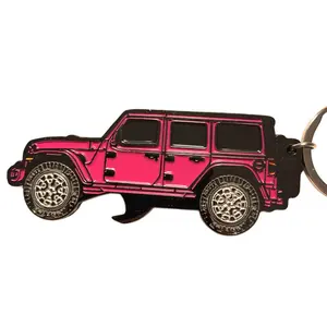 Custom Zinc Alloy Metal 2d/3d Car Body Logo Key Chain Jeep Car Shape Model Enamel Keychain As Gift