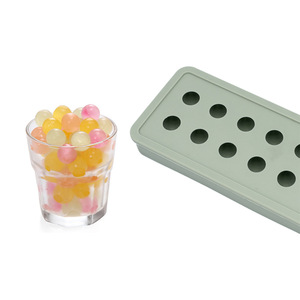 Bandeja para hacer cubitos de hielo de silicona con logotipo personalizado, <span class=keywords><strong>Mini</strong></span> bandeja redonda para hacer cubitos de hielo con bola de tapa, moldes para hacer hielo en el hogar - Product Image 2
