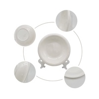 Assiettes en céramique en porcelaine blanche unie de style nordique, assiettes en céramique, vaisselle