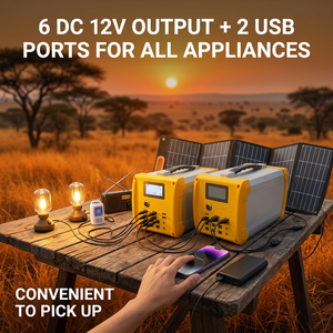 ระบบพลังงานแสงอาทิตย์ 50W สำหรับใช้ในบ้านในแอฟริกา รับประกัน 2 ปี ป้องกันไฟเกินแรงดัน พอร์ต USB คู่ ระบบไฟส่องสว่างพลังงานแสงอาทิตย์แบบ DC Output - Product Image 1
