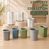 Corbeille à déchets en plastique en gros d'usine, poubelle ronde à ouverture supérieure en PP vierge, plusieurs tailles, plusieurs couleurs, pour bureau et maison, logo personnalisé