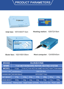 แท่นถอดบอร์ดแม่แบบ SS-T12A N13 สำหรับ <span class=keywords><strong>iPhone</strong></span> <span class=keywords><strong>13</strong></span> 13mini 3promax ใช้สำหรับถอด CPU และ <span class=keywords><strong>Nand</strong></span> ด้วยความร้อน สถานีบัดกรี - Product Image 5