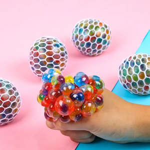 ลูกบอลบีบสีสันสดใส Sure Glow Grape Squishy Ball ทำจากซิลิโคน TPE ช่วยบรรเทาความเครียด ลดความวิตกกังวล ของเล่นบีบเล่นเสริมพัฒนาการสำหรับเด็ก - Product Image 3