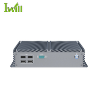 Mini PC de bureau industriel sans ventilateur J3710 Quad-Core 2 RJ45 LAN VGA HD Double écran Stock disponible