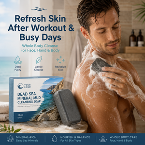 Professional Body Cleansing Deep Pore Purifying Oil Control Care Improve Rough Skin Whole Body Use Natural Dead Sea Mud <b>Soap</b> - Product Image 6