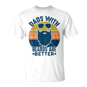 T-shirt vintage « Les papas qui ont une barbe sont meilleurs » pour homme adulte, manches courtes, col rond, impression sérigraphique - Product Image 2