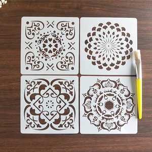 Set di 16 <span class=keywords><strong>Stencil</strong></span> Mandala per Decorazione Murale, 6 x 6 Pollici, Riutilizzabili per Pittura, Piastrelle, Pavimenti, Legno, Tessuti e Mobili - Product Image 6