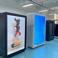 Boîte d'affichage hologramme 3D à écran tactile LCD transparent 4K de 86 pouces personnalisée en usine pour l'aéroport, l'éducation et les achats.