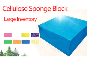 Foamstar nhà máy bán buôn nguyên liệu vàng cellulose miếng bọt biển khối trong kho - Product Image 3