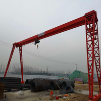 Grue portique monopoutre robuste avec palan mobile pour chantier extérieur