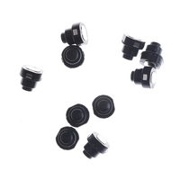 Interrupteur à bouton poussoir rond noir pour lampe torche, DC 30V 1A 10mm X 10mm (D*H)