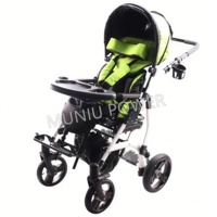 Poussette pour enfants atteints de paralysie cérébrale, légère, pliable, inclinable, fauteuil roulant pédiatrique de réadaptation avec absorption des chocs