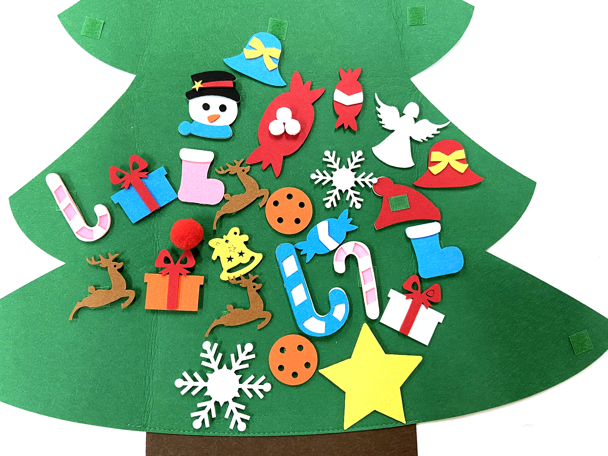 Children wall hanging Christmas gifts DIY felt Christmas tree for Christmas decorations - Product Image 4
