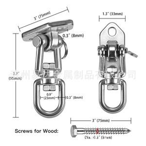 Ganchos para Columpio Eda de Acero Inoxidable, Giratorios 360 Grados, para Muebles de Exterior, Resistentes - Product Image 5
