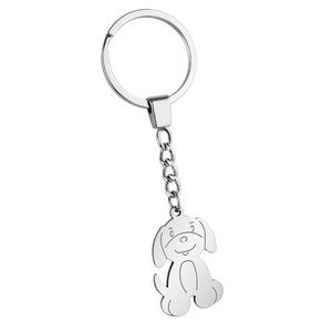 Elegante Portachiavi a Moschettone per Cani 25mm in Lega e Metallo Zinco con Logo Personalizzato Stampato UV, Portachiavi in Acciaio Senza Scatola - Product Image 1