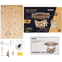 Jouets de construction en bois 3D certifiés CPC Robotime Rokr Contact Obtenez une réduction sur le modèle d'airship LK702 pour adultes