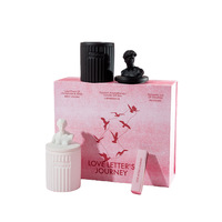 Hochwertiges Aromatherapie-Kerzenset für Zuhause mit Wachs-Kerzen in Gipsbehältern als Geschenkbox für Geburtstage und Valentinstag