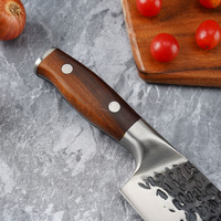 Couteau de boucher professionnel forgé à la main avec texture martelée, couteau de cuisine à lame pleine longueur avec coffret cadeau pour la cuisine domestique et le barbecue