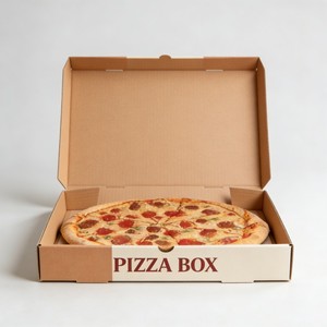 Boîte alimentaire pliable en carton ondulé, écologique, pour livraison de nourriture, conteneur à emporter en kraft écologique pour <span class=keywords><strong>pizza</strong></span> - Product Image 2