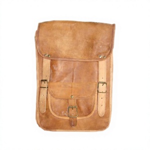Pochette classique en cuir véritable avec fermeture éclair et rabat, motif géométrique bohème, pour femme, usage quotidien - Product Image 1