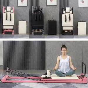 Plateforme de Pilates pliable multifonction réglable, durable, rose, accessoires de yoga et de Pilates pour les entraînements corporels en salle de sport - Product Image 4