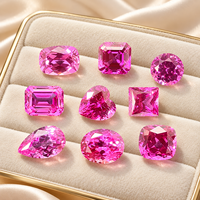 Wuzhou Direktquelle Laborgezüchtete Farbige Edelsteine Rosa Blauer Saphir Stil Pulling-Method